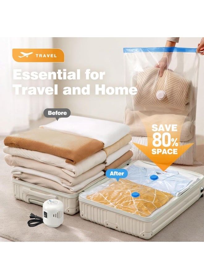 10 Pack Travel Vacuum Storage Bags With Electric Pump, Vacuum Seal Bags for Clothing, Vacuum Sealer Bags for Luggage, Travel Essentials - Image 2